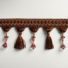 Cargar imagen en el visor de la galería, Adorno (galloon) diseño borlas y piedras